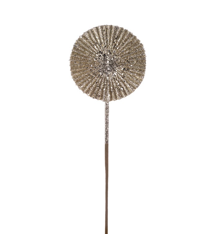 Round Pewter Glitter Pick