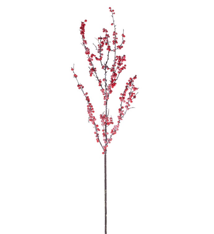 Frosted Red Berry Spray