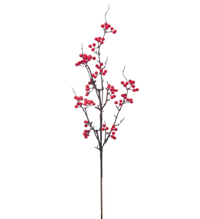 30" Red Berry Spray