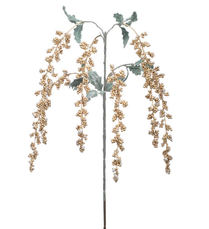 Metallic Champagne Berry Hanging Vine