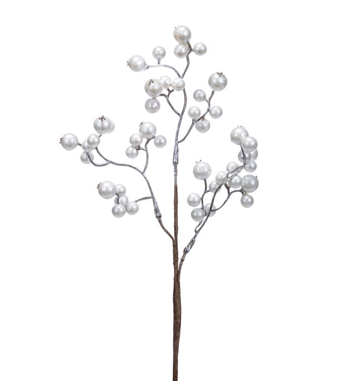 Metallic White Berry Pick