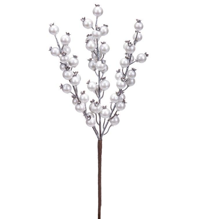 Metallic White Berry Pick