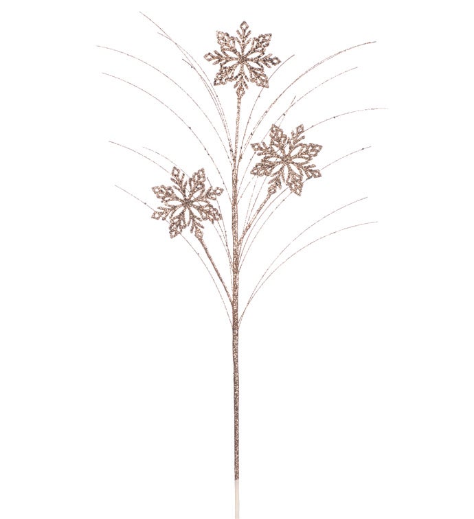 Rose Gold Snowflake Spray