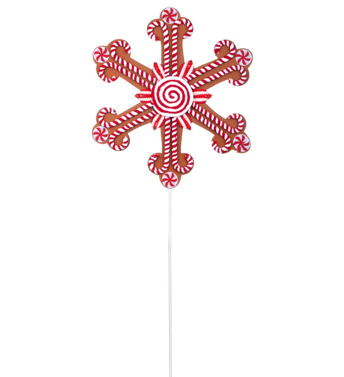 Large Brown Peppermint Snowflake