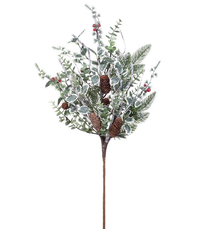 Variegated Holly Eucalyptus/Cone Spray