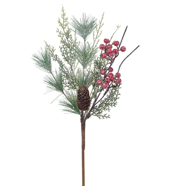 Red Berry Cypress/Cone Pick