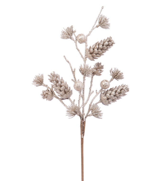 Champagne Pine/Berry/Cone Pick