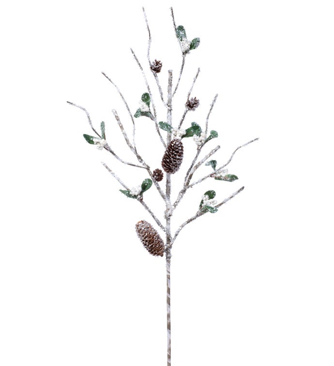 Glitter Mini Leaf Cone Spray