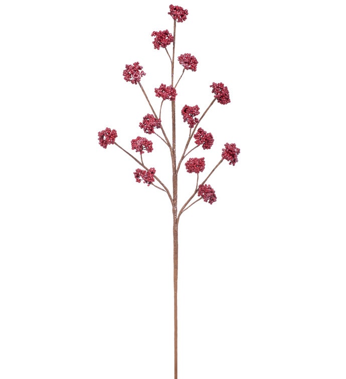 Icy Burgundy Cluster Berry Spray