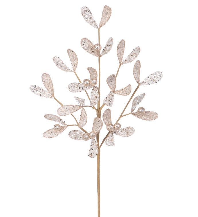 Champagne Leaf/Berry Glitter Spray