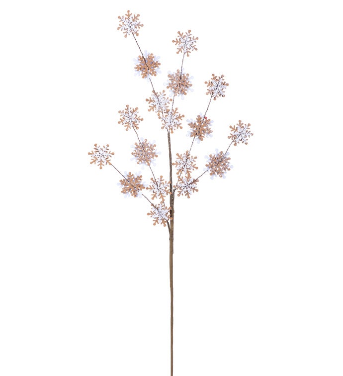 Brown/White Snowflake Spray