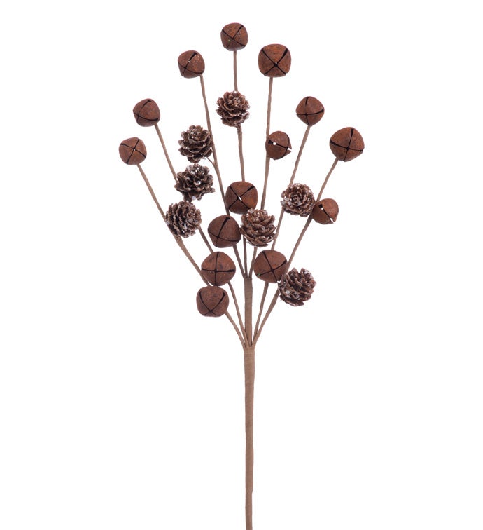 Rust Bell Pine Cone Spray