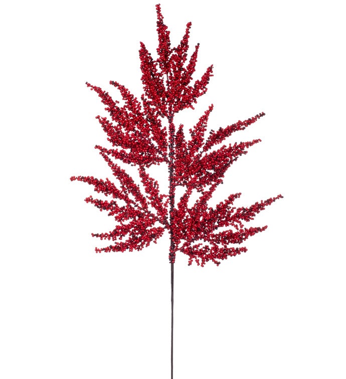 Large Red Bead Pine Spray