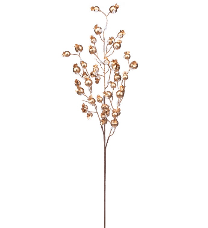 Gold Snow Berry Spray