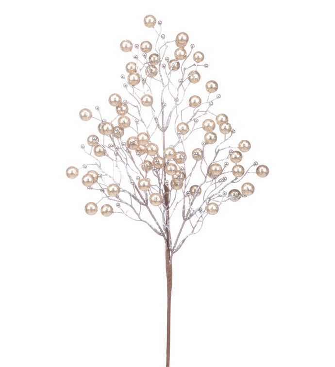 Gold Berry Glitter Ball Spray