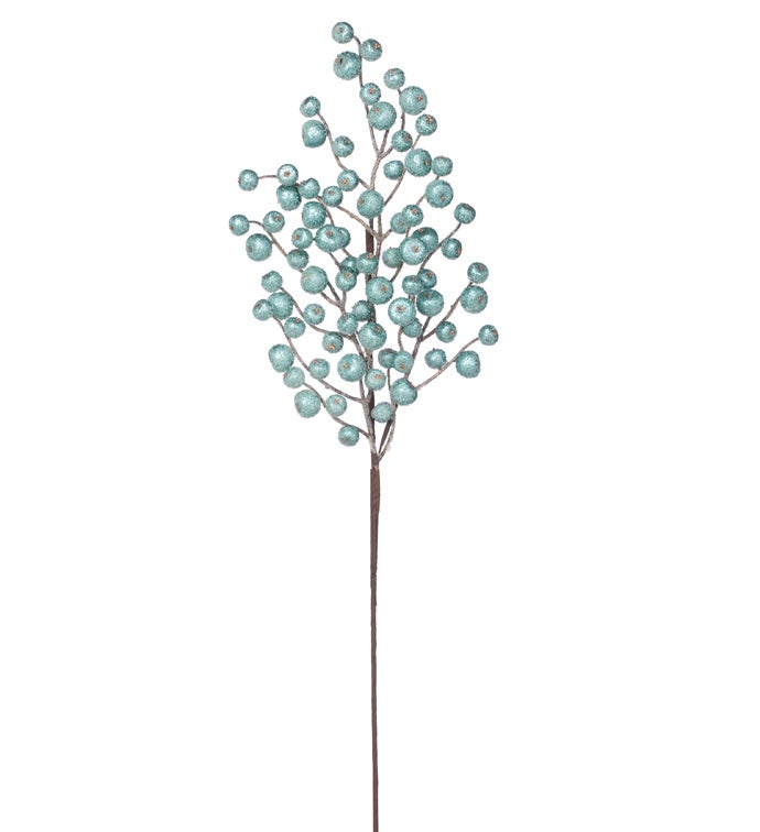 Green Iced Glitter Berry Spray