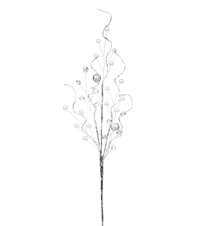 Silver Ball Twig Spray