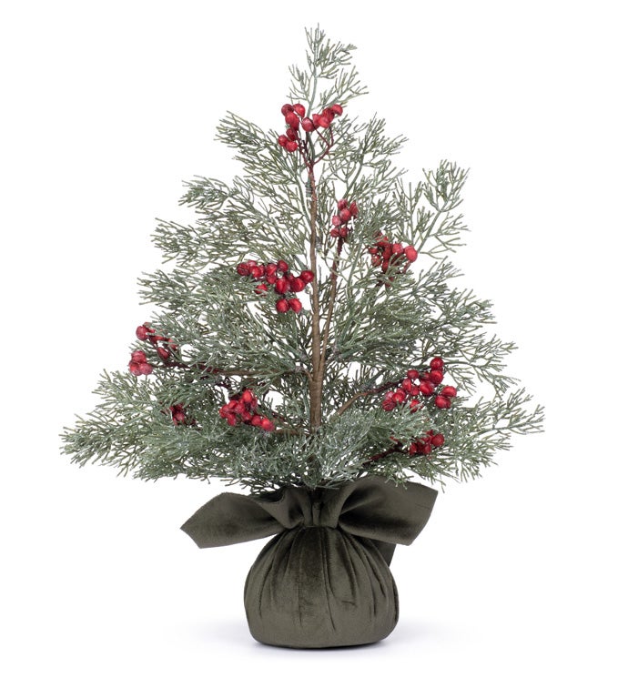 Cypress/Berry Tabletop Tree