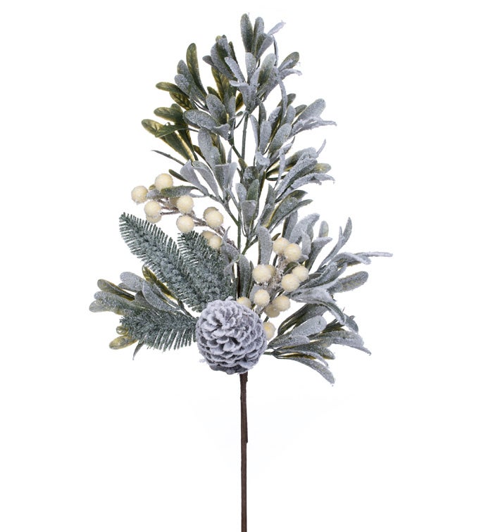 Pine/ White Berry Snow Spray