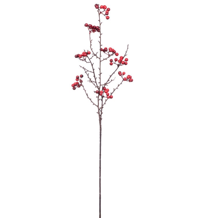 Red/Burgundy Berry Twig Spray