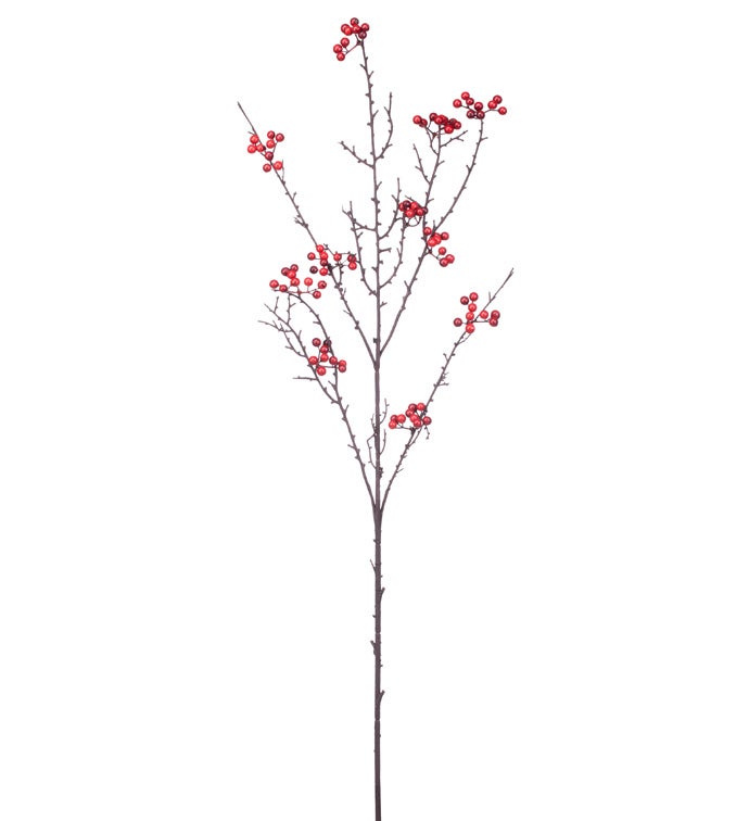 Large Red/Burgundy Twig Spray