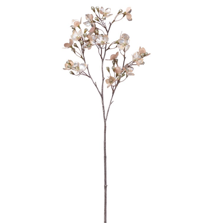 Platinum Hollyhock Spray