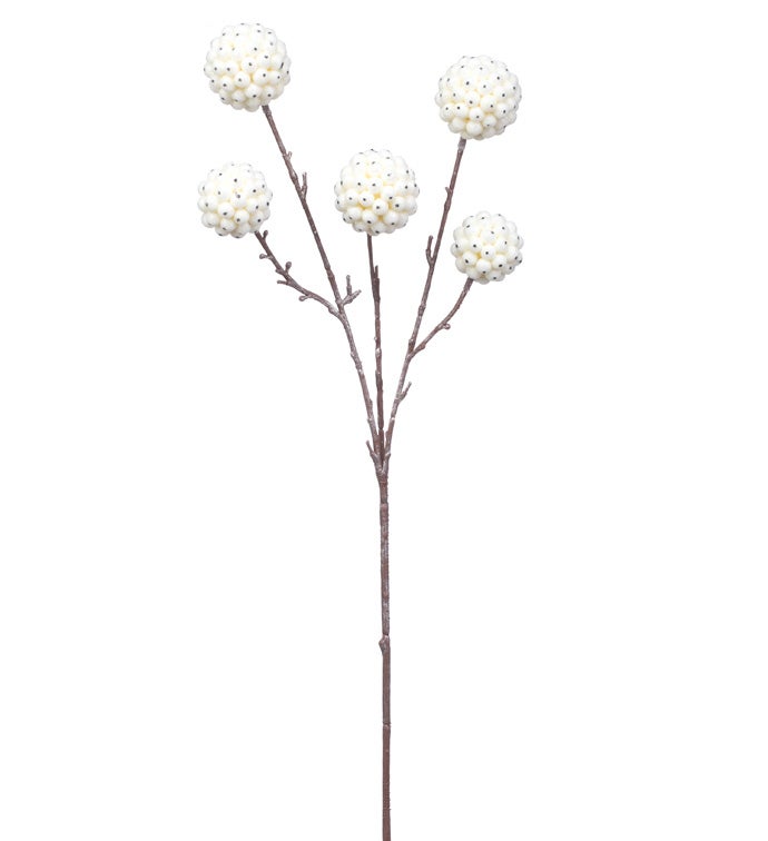 Ice Ivory Glitter Berry Ball Spray