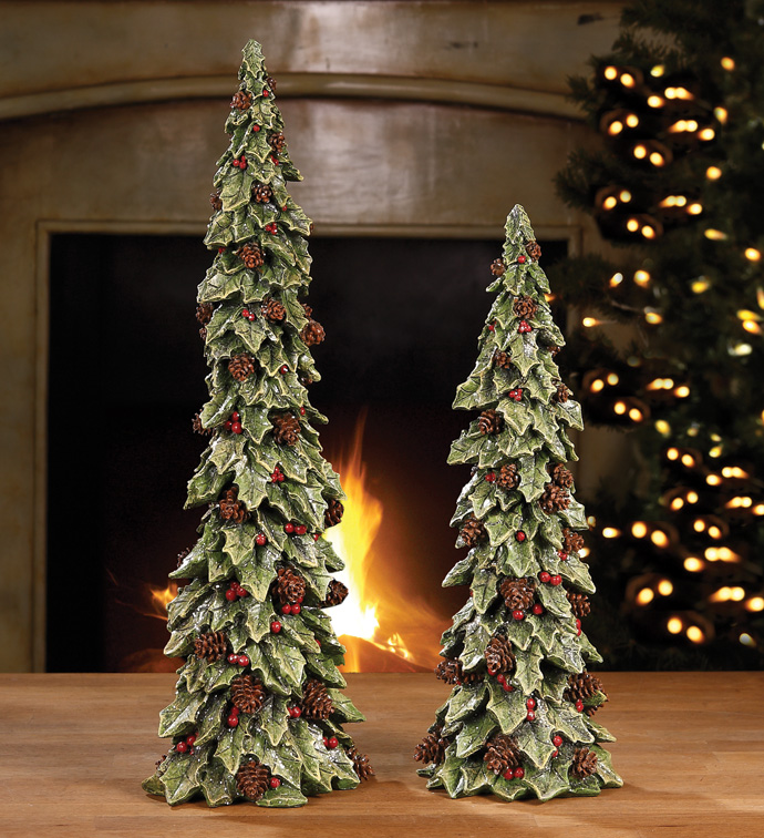 Holly Tree Set of 2