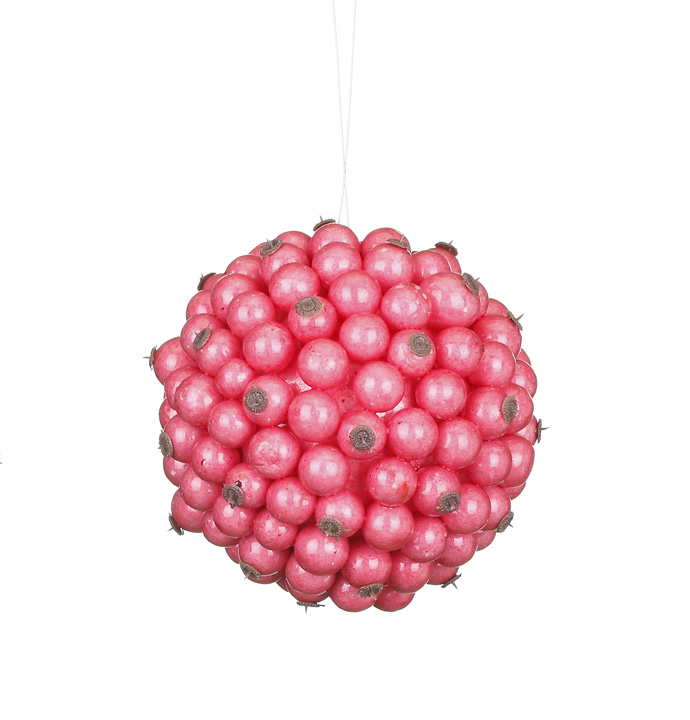 Coral Berry Ball Ornament