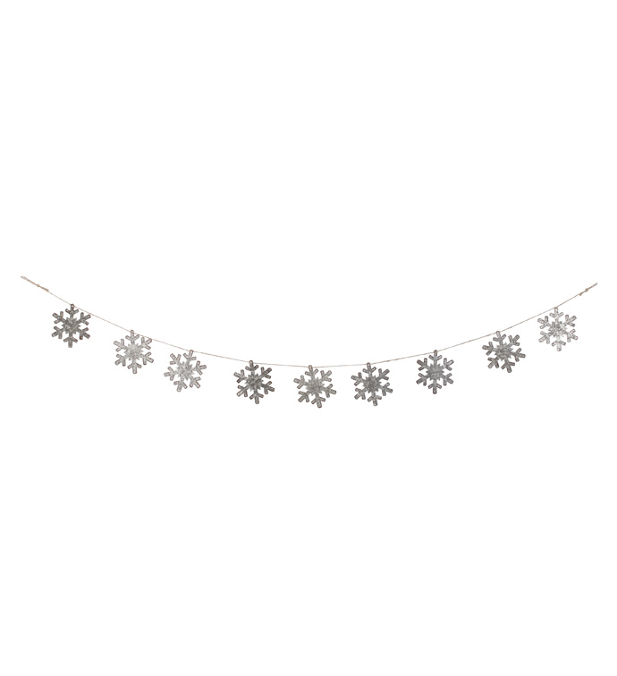 Galvinized Snowflake Garland