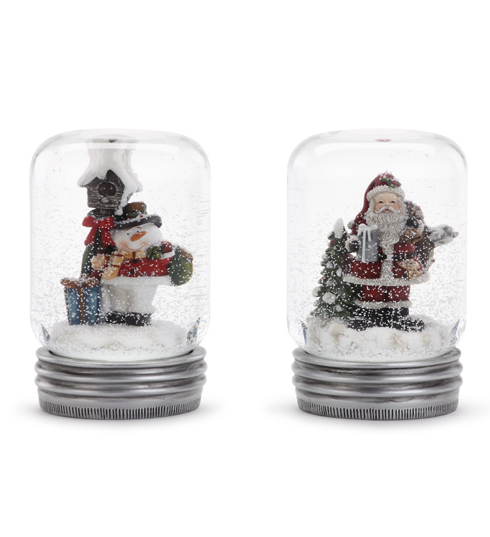 Mason Jar Water Globe, 2 Assorted