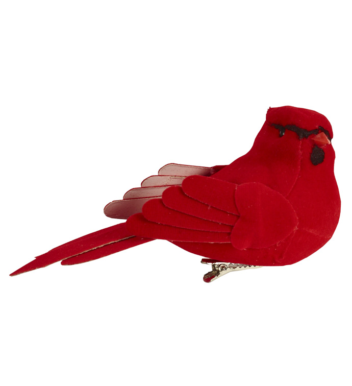 Large Cardinal Ornament with Clip 