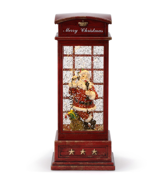 LED Santa in Phone Booth