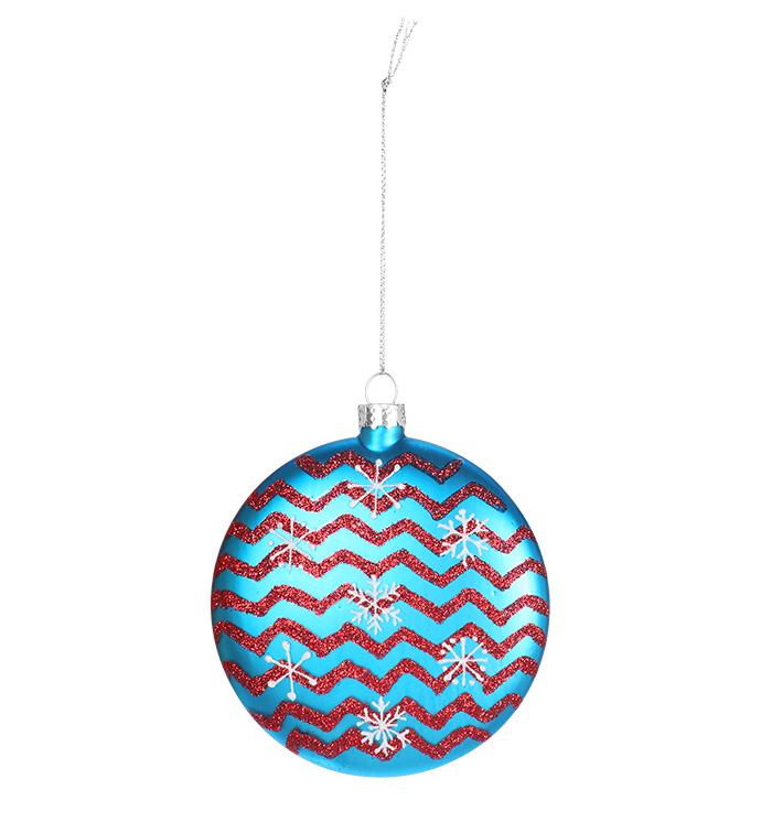 Blue/Silver Snowflake Disk Ornament