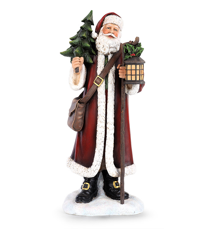 Santa with Tree and Lantern