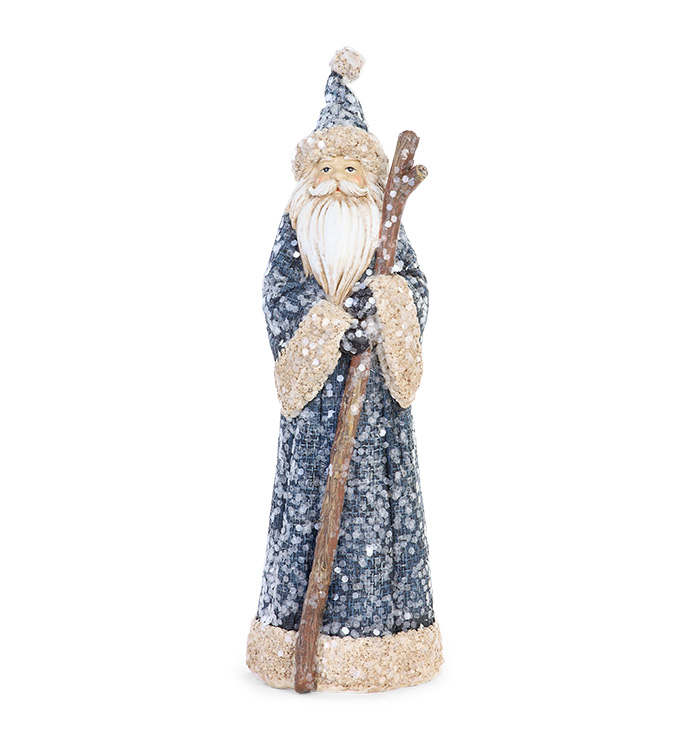 Blue Santa with Staff
