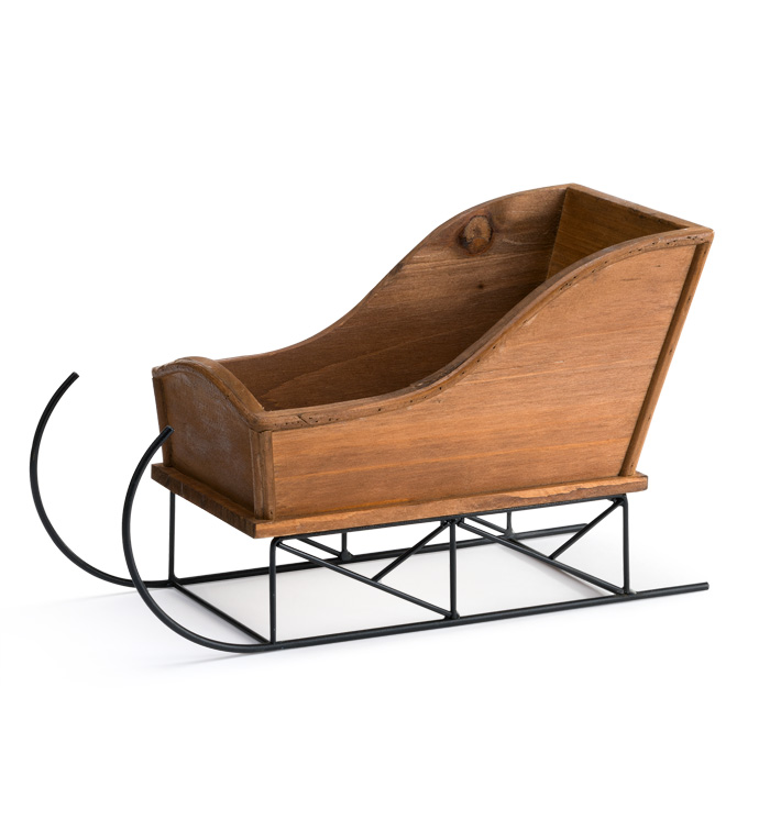 Natural Wooden Sleigh