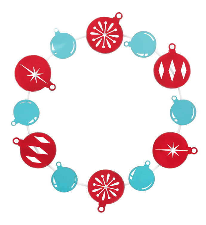 Red/Blue Ornament Wreath