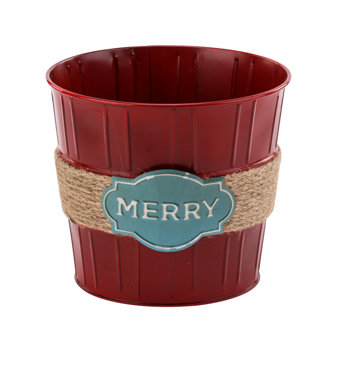 6.5" Red Merry Pot Cover