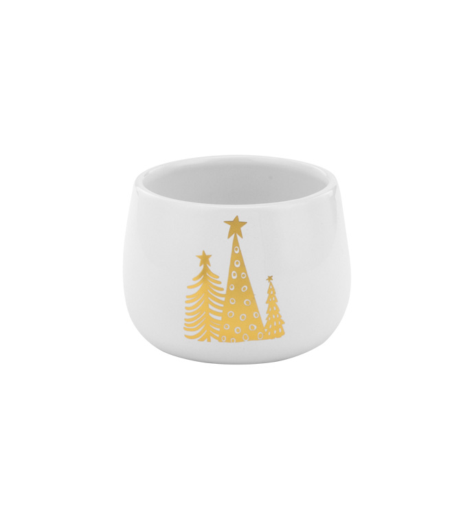 Gold Trees Decal Planter Small