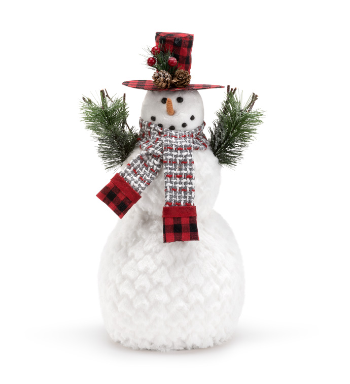 Large Snowman With Pine Cone