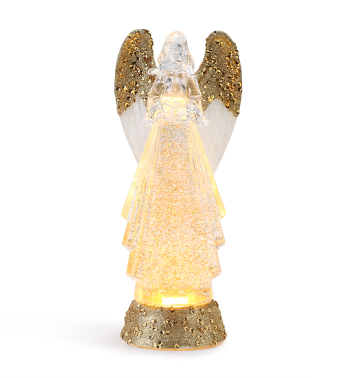 LED Angel with Gold Wings
