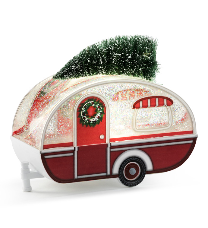 LED Camper With Christmas Tree