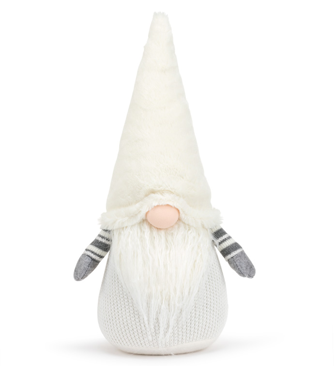 Large Gray/White Crocheted Gnome