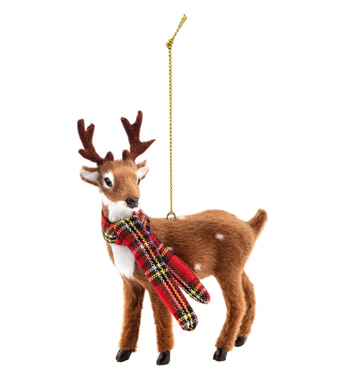 Deer with Scarf Ornament           