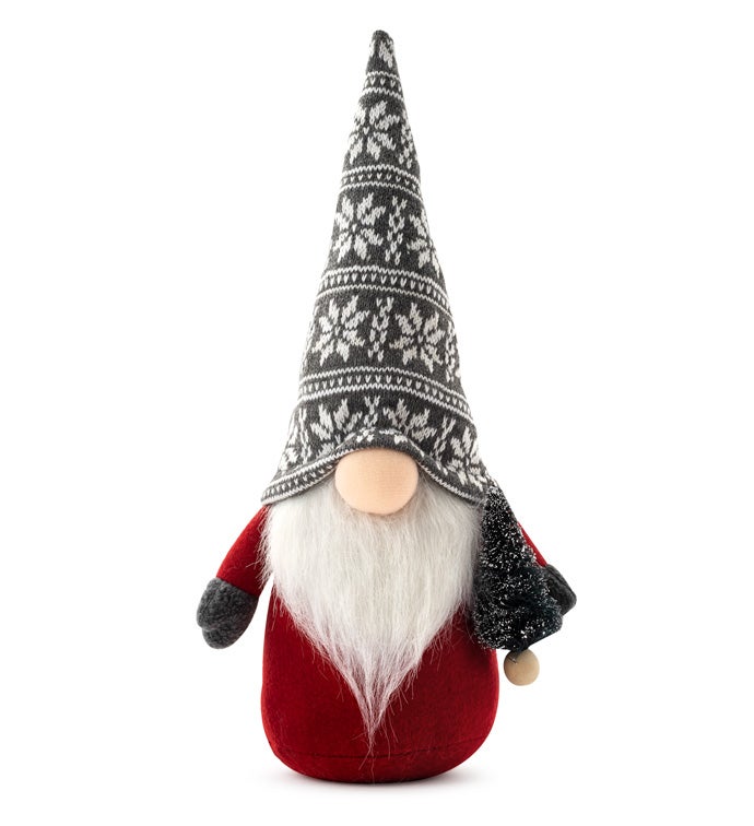 Gray/Red Gnome with Tree