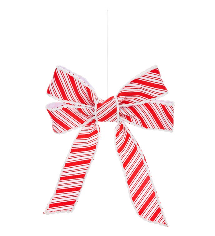 Red/White Striped Bow