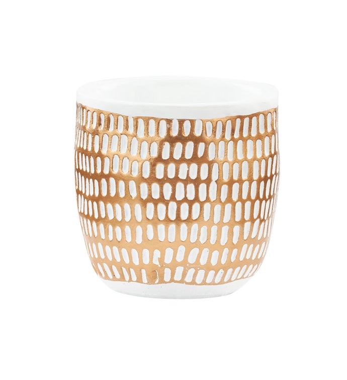 Gold Geometric Planter             