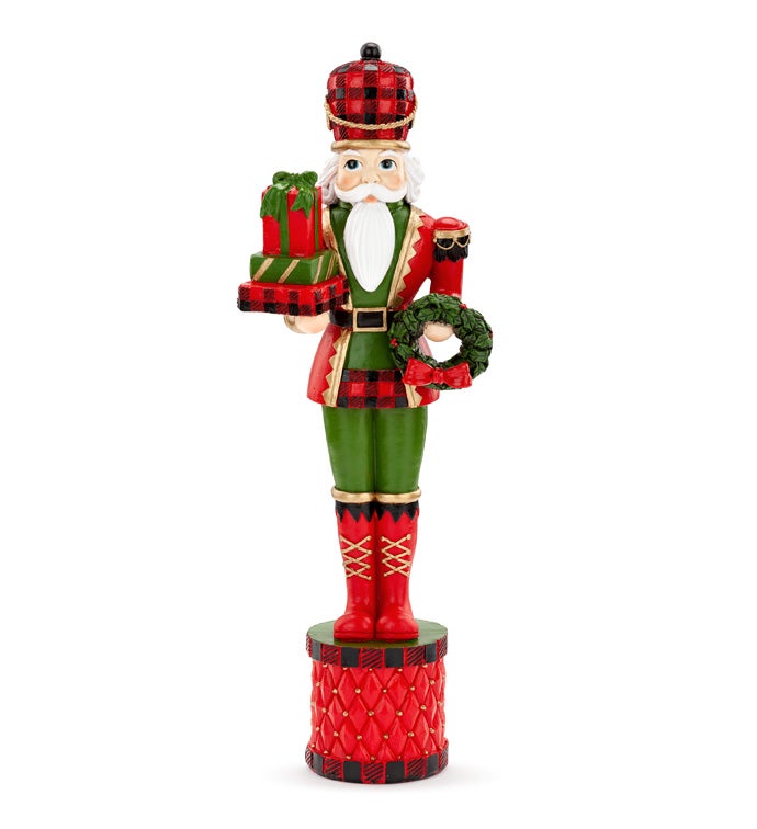 Nutcracker With Wreath and Presents