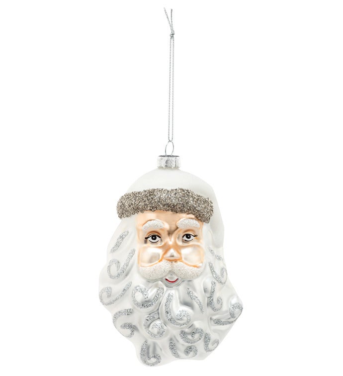 Gray Santa Ornament